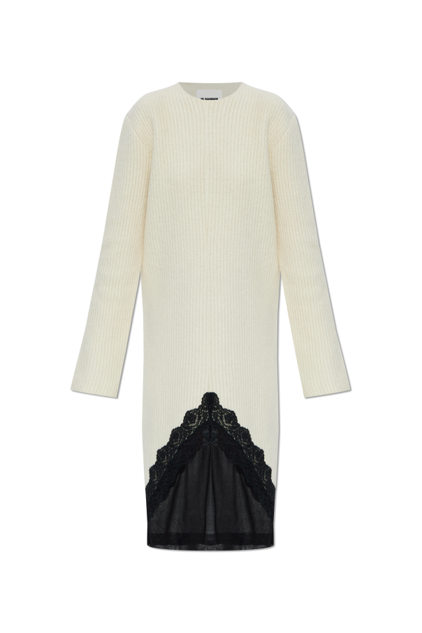 Dress with decoratively finished hem od JIL SANDER