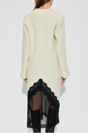 JIL SANDER Vestido con bajo acabado decorativo