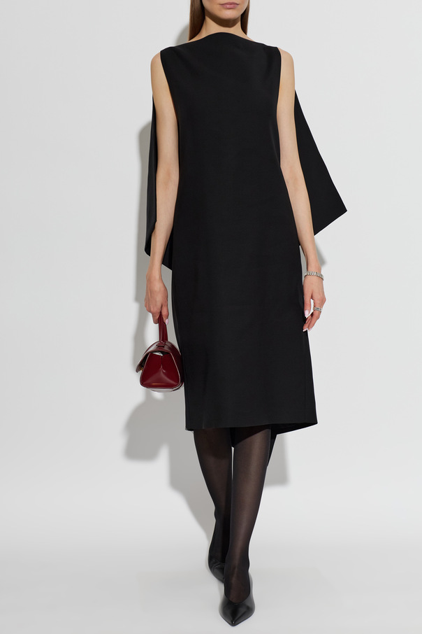 JIL SANDER Rochie din mătase cu decolteu la spate