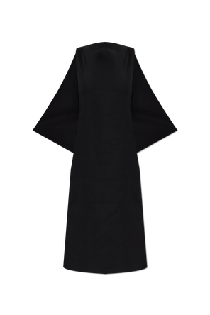 Silk dress with an open back