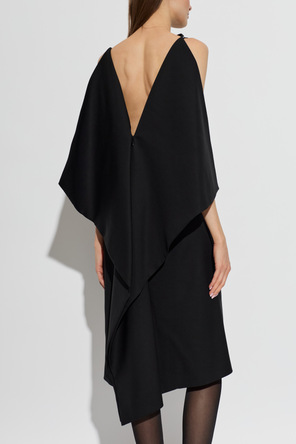 JIL SANDER Rochie din mătase cu decolteu la spate