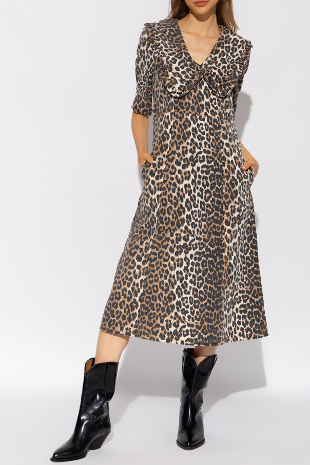 Ganni Dress with animal pattern