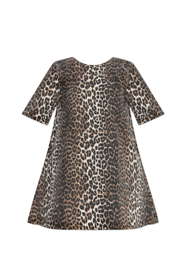 Dress with animal print od Ganni