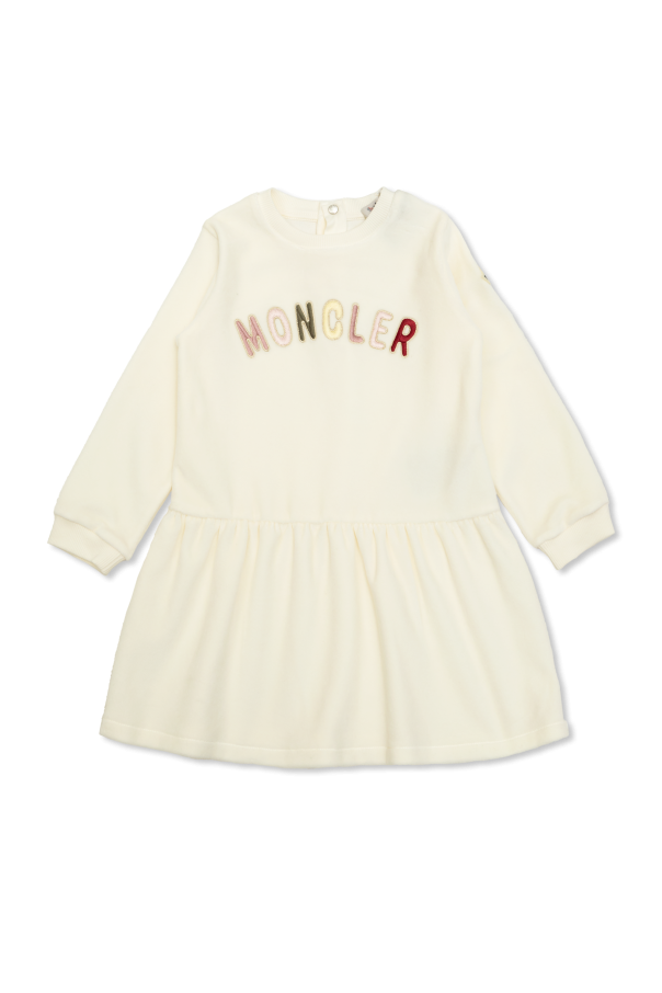 Moncler Enfant Aksamitna sukienka z logo