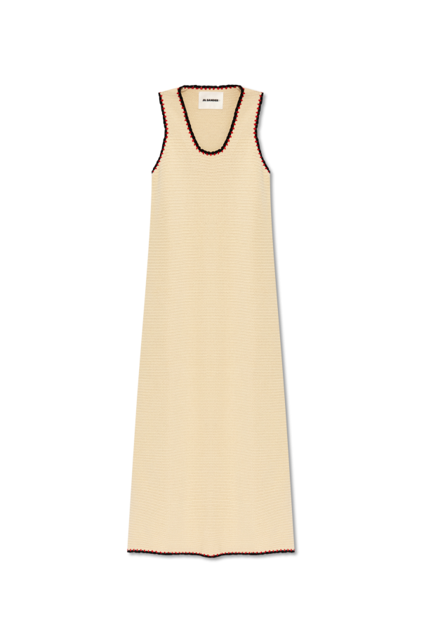 JIL SANDER+ Bawełniana sukienka bez rękawów