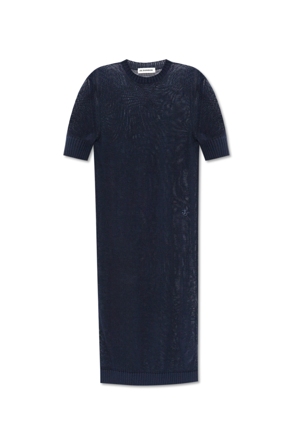 Cotton dress with embroidered logo od JIL SANDER+