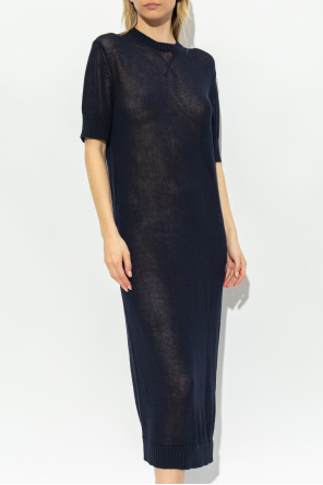 JIL SANDER+ Vestido de algodón con logo bordado