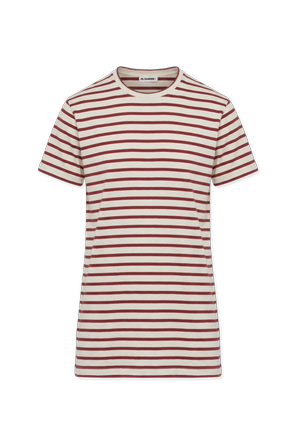 Cotton dress with striped pattern