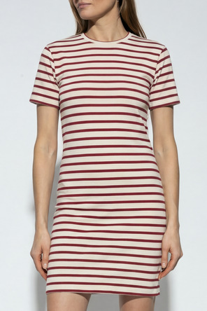 JIL SANDER+ Cotton dress with striped pattern