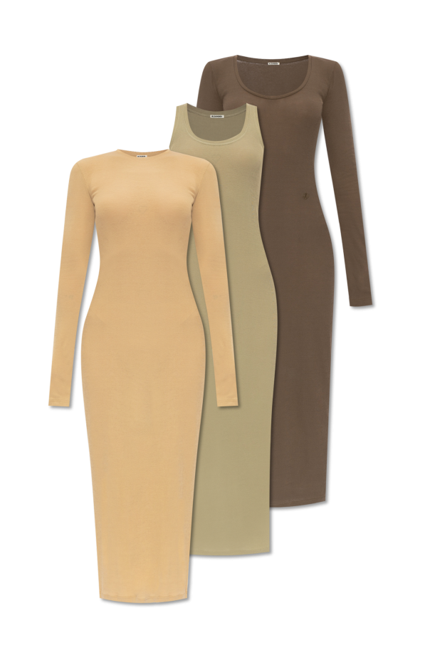 JIL SANDER+ Trójpak bawełnianych sukienek