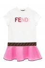 fendi Pouch Kids Flared dress with logo