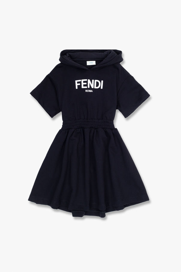 Fendi Bestickte Kids Hooded dress