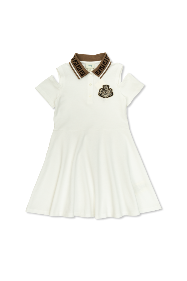 Fendi Kids Bawełniana sukienka typu polo