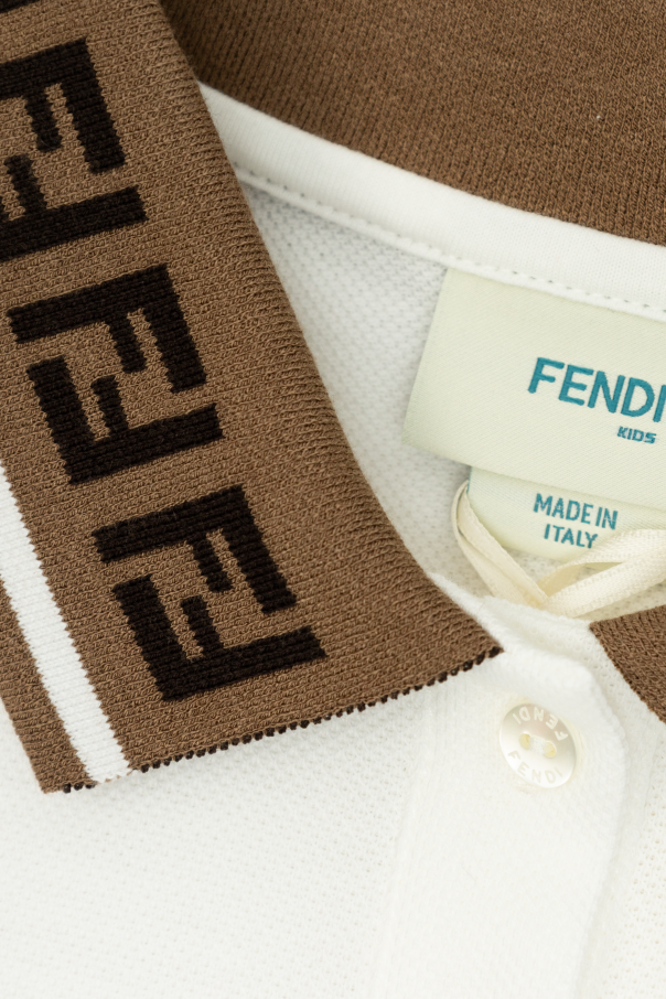 Fendi Kids Bawełniana sukienka typu polo