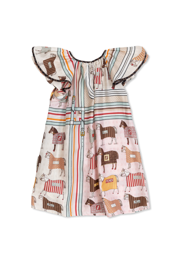 Fendi Kids Vestido estampado