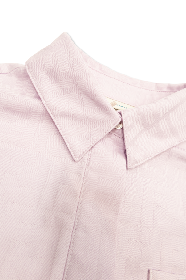 Fendi Kids Vestido acabado con volante