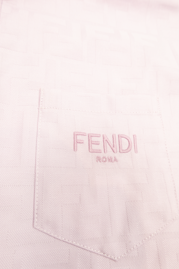 Fendi Kids Vestido acabado con volante