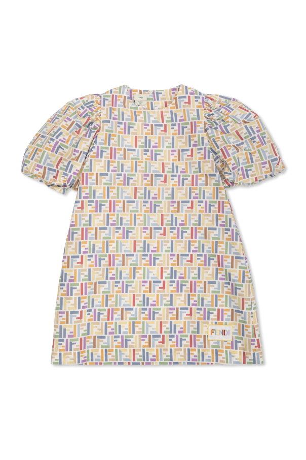 Cotton dress with monogram od Fendi Kids