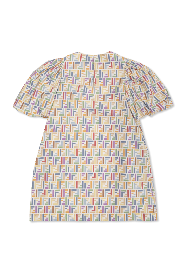 Fendi Kids Vestido de algodão com monograma