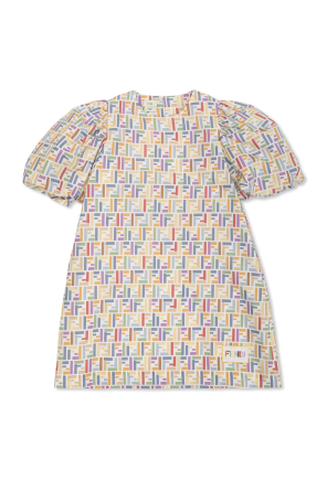 Cotton dress with monogram