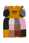 Fendi Kids Fendi intarsia-knit logo scarf
