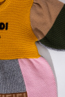 Fendi Kids Fendi intarsia-knit logo scarf