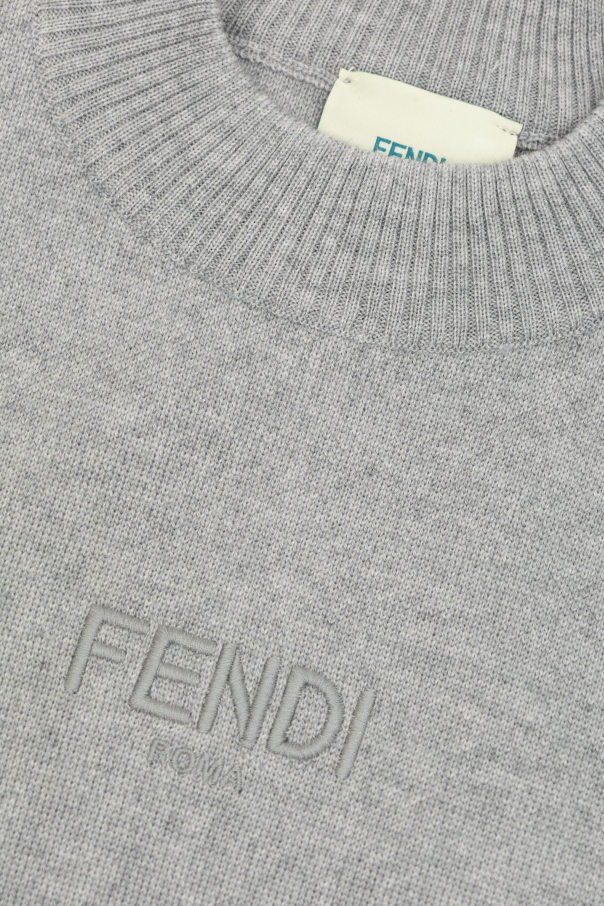Fendi Kids Vestido de lana sin mangas