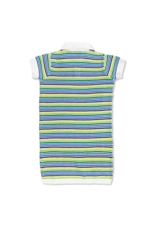 Casablanca Kids Polo dress with appliqué