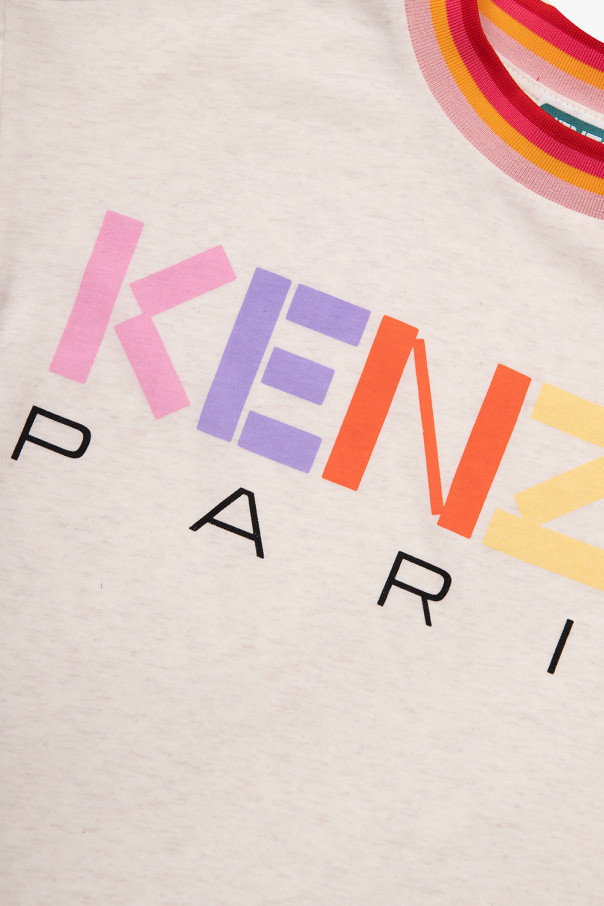Kenzo Kids Possui capuz com cordão de ajuste e mangas com efeito jeans