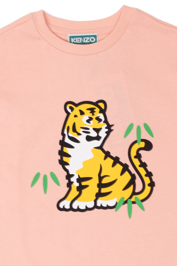 Kenzo Kids Dress jeans with tiger motif