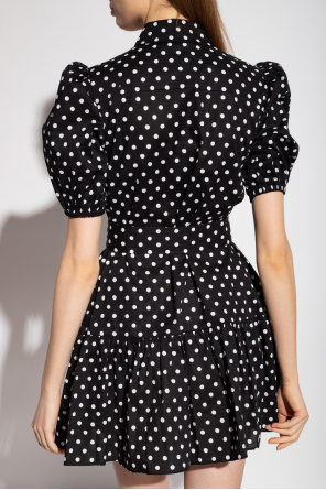 Dress bianco with polka dot pattern Kate Spade - Cold Shoulder Pleated  Chiffon Maxi Dress bianco - InteragencyboardShops Australia