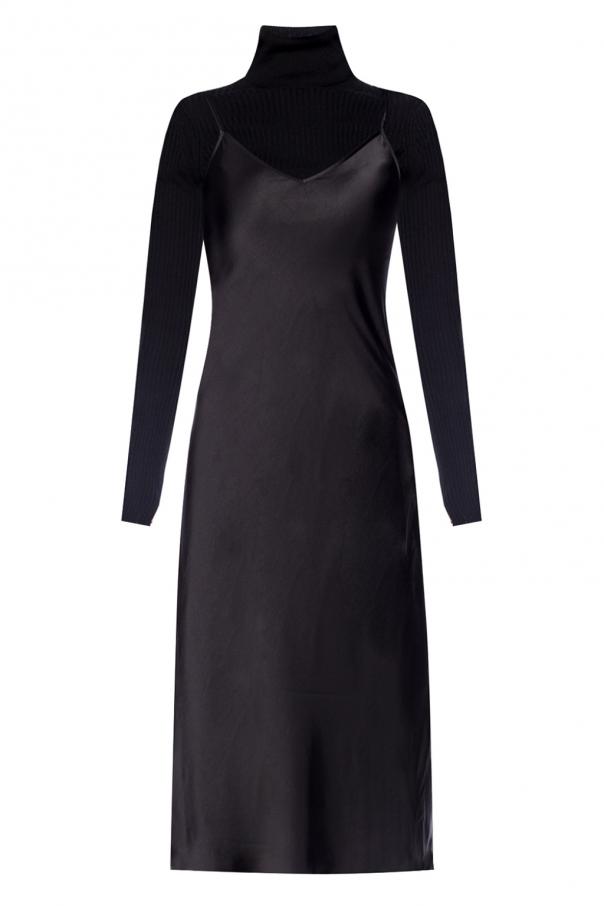 all saints kowlo roll neck dress