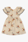 floral-embroidered tulle dress Schwarz