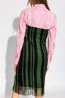 JW Anderson Fringed waist-logo dress