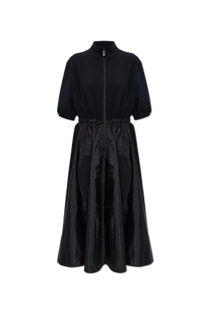 Dress made of combined fabrics