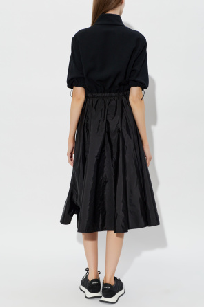 Moncler Vestido de materiales combinados