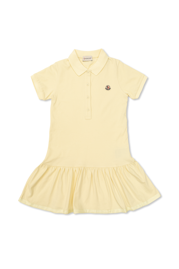 Dress with logo patch od Moncler Enfant