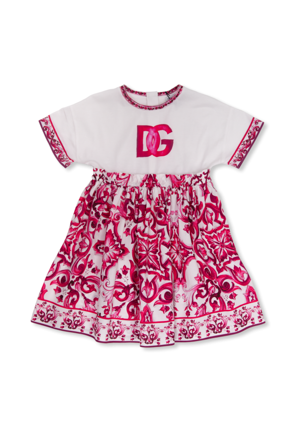 Dolce & Gabbana Kids Sukienka ze wzorem ‘Majolica’