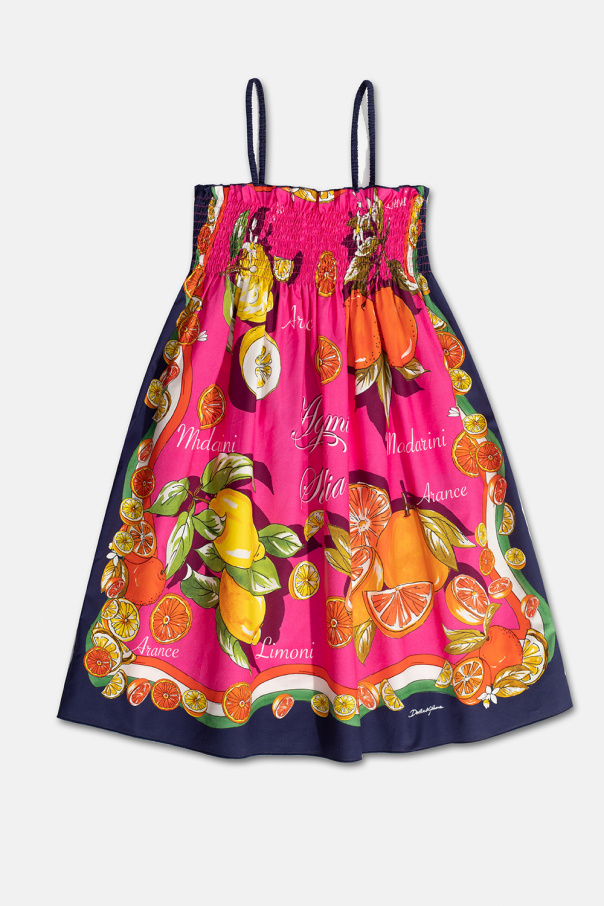 Dolce & Gabbana Kids Patterned slip dress