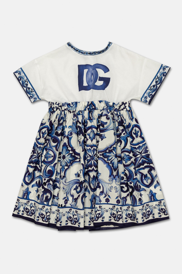 Blue Patterned dress Dolce & Gabbana Kids - IetpShops Cambodia