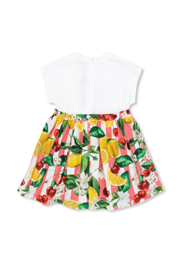 Dolce & Gabbana Kids Sukienka z motywem owocowym