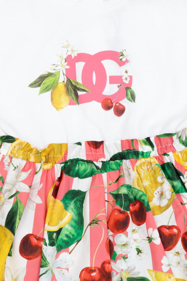 mens dolce gabbana clothing Dress with motif of fruits