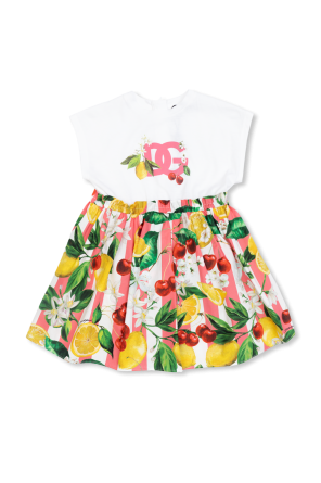 Dress with motif of fruits