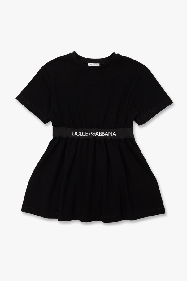 dolce headband & Gabbana paint-splatter longsleeved shirt Cotton dress with logo