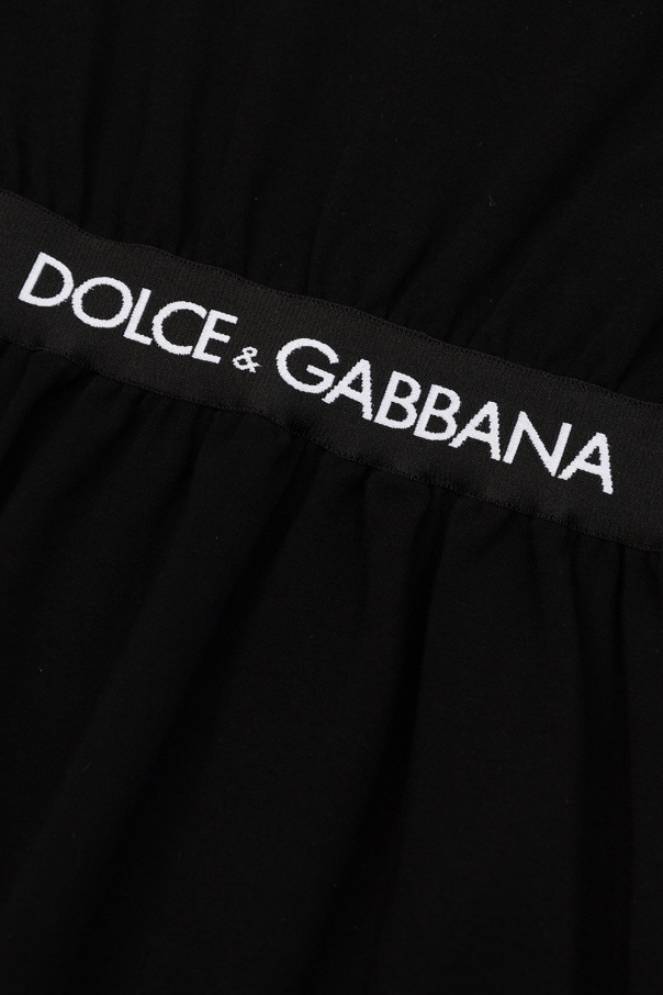 Dolce top & Gabbana Kids Cotton dress with logo