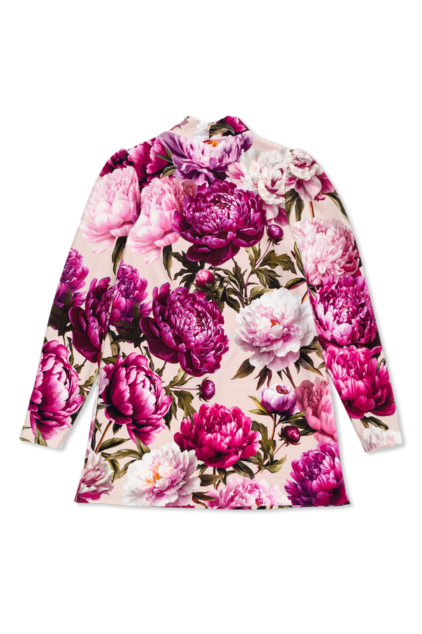 Dolce & Gabbana Kids Cotton dress with floral motif