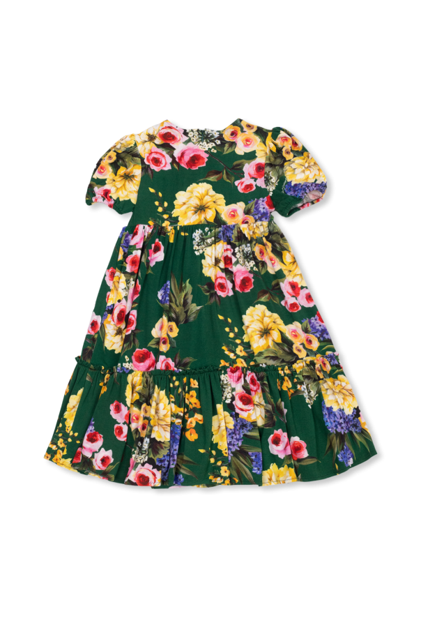 Dolce & Gabbana Kids Sukienka z motywem kwiatowym