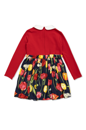 Dress with floral motif od Dolce & Gabbana Kids