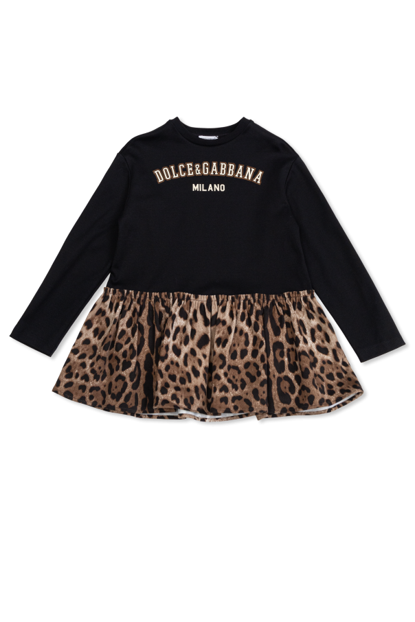 Dress with logo od Dolce & Gabbana Kids