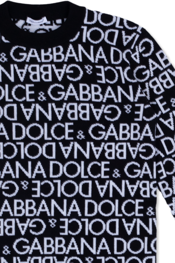 Dolce & Gabbana Kids Wełniana sukienka